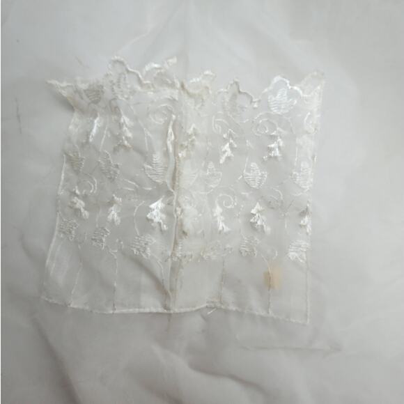 1950s Hostess Apron Embroidered Lace Pocket Vintage Retro Kitchen Chic - Picture 3 of 6